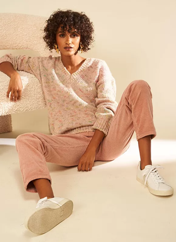 Hot Sud Express Pull Col V A Sequins Poudre Marissa