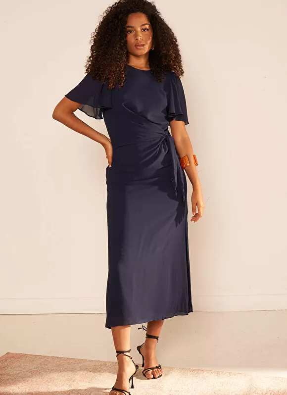 Shop Sud Express Robe Longue Marine Roska