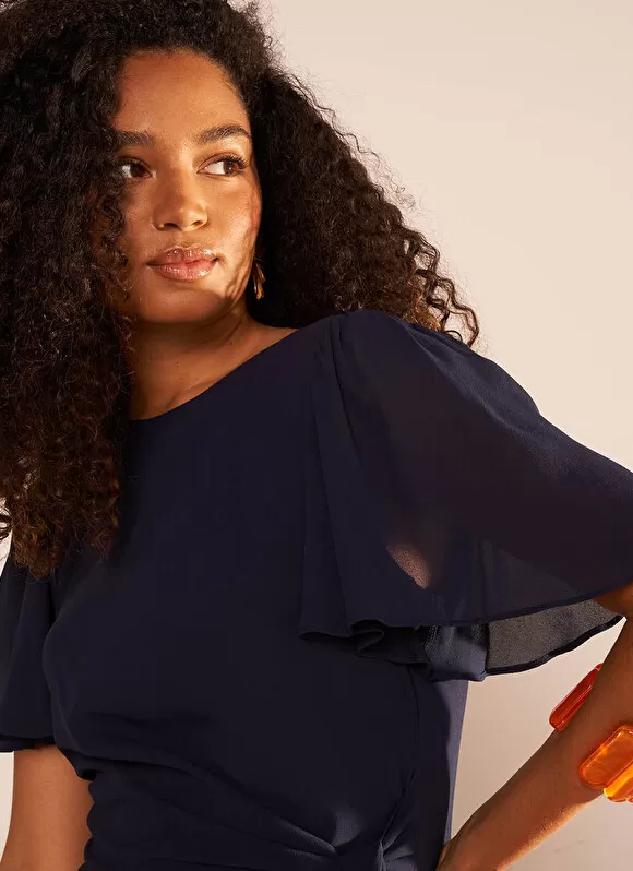 Shop Sud Express Robe Longue Marine Roska