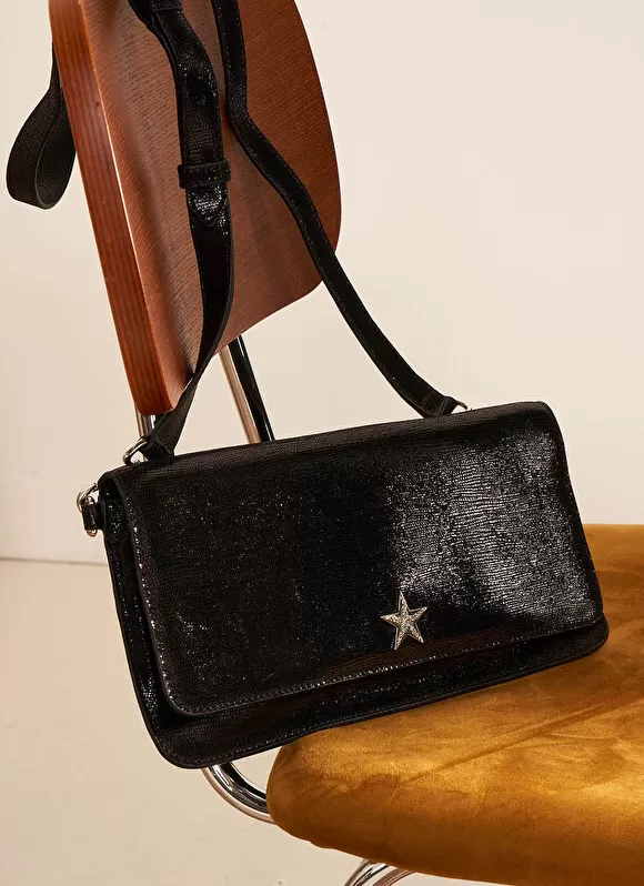 Outlet Sud Express Sac En Cuir Irise Noir/Irise Sarineau
