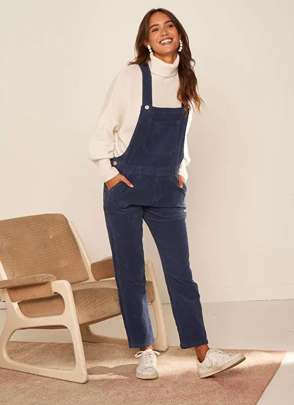 Flash Sale Sud Express Salopette En Velours Indigo Sary