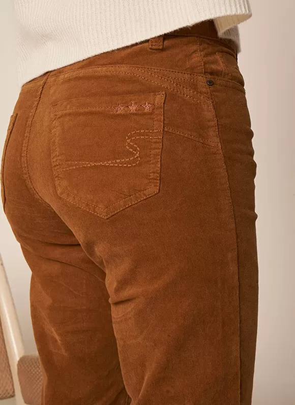 Best Sale Sud Express Slim En Velours Cotele Camel Pasha