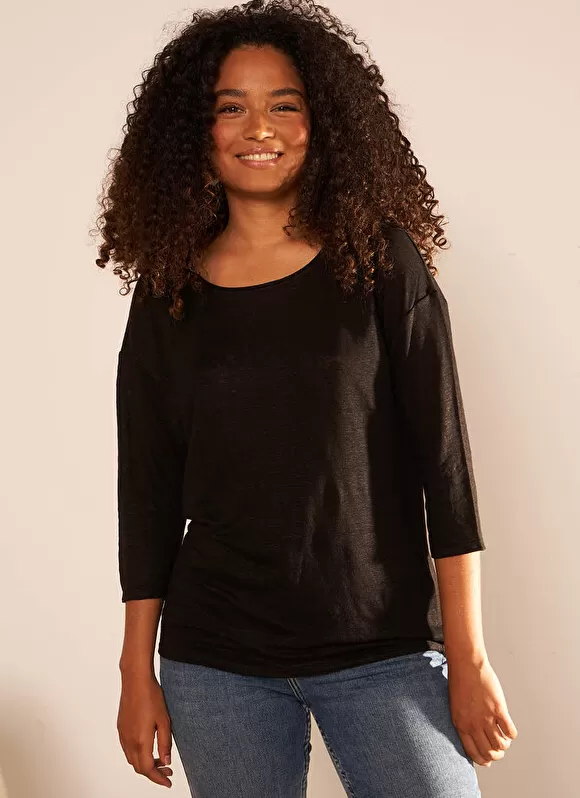 Flash Sale Sud Express Tee-Shirt Basique Noir Tonia