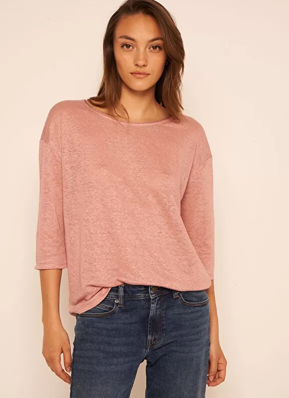 Sale Sud Express Tee-Shirt Basique Rose Tonia