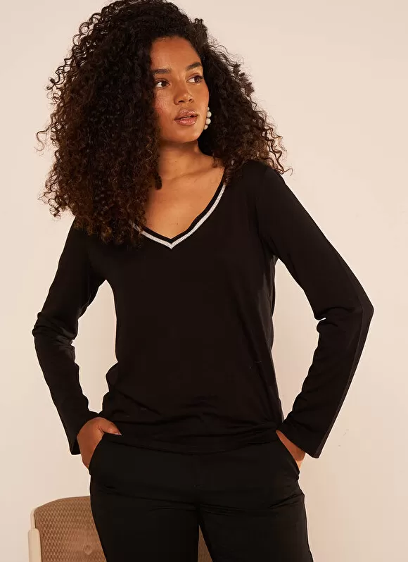 Flash Sale Sud Express Tee-Shirt Manches Longues Noir Tabilo