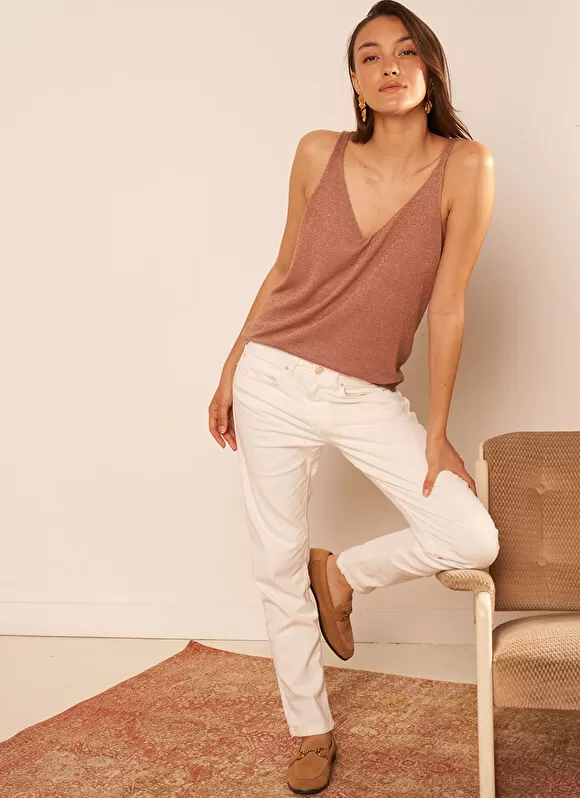 Cheap Sud Express Top Details Maille Scintillante Poudre Demoiselles
