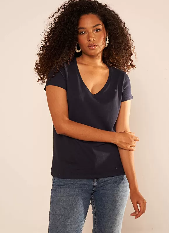 Hot Sud Express T-Shirt A Col V Marine Thelma