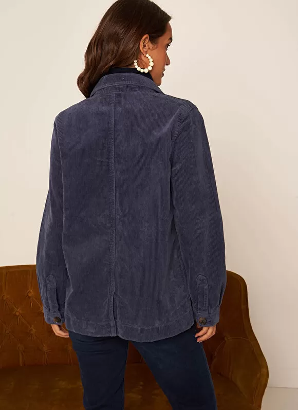 Clearance Sud Express Veste En Velours Cotele En Coton Indigo Vastina
