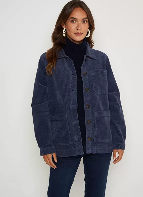 Clearance Sud Express Veste En Velours Cotele En Coton Indigo Vastina