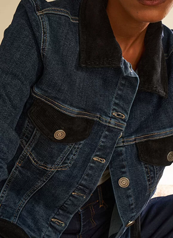New Sud Express Veste Jean Bi Matiere Medium Stone Vaina