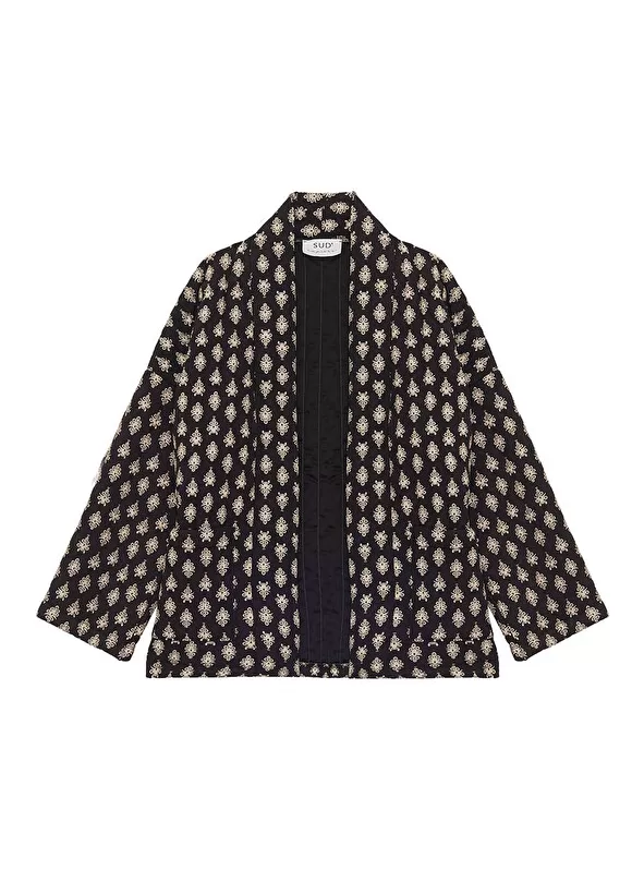 New Sud Express Veste Matelassee Imprimee Noir Vemeline